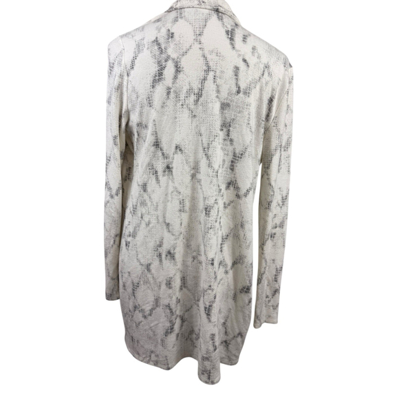 White House Black Market Snake Print Open Front Cardigan Small - Picture 4 of 10